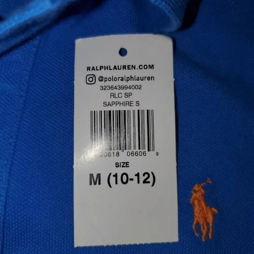 Ralph Lauren boy's's Blue short sleeve Comfort Polo T Shirt Size M